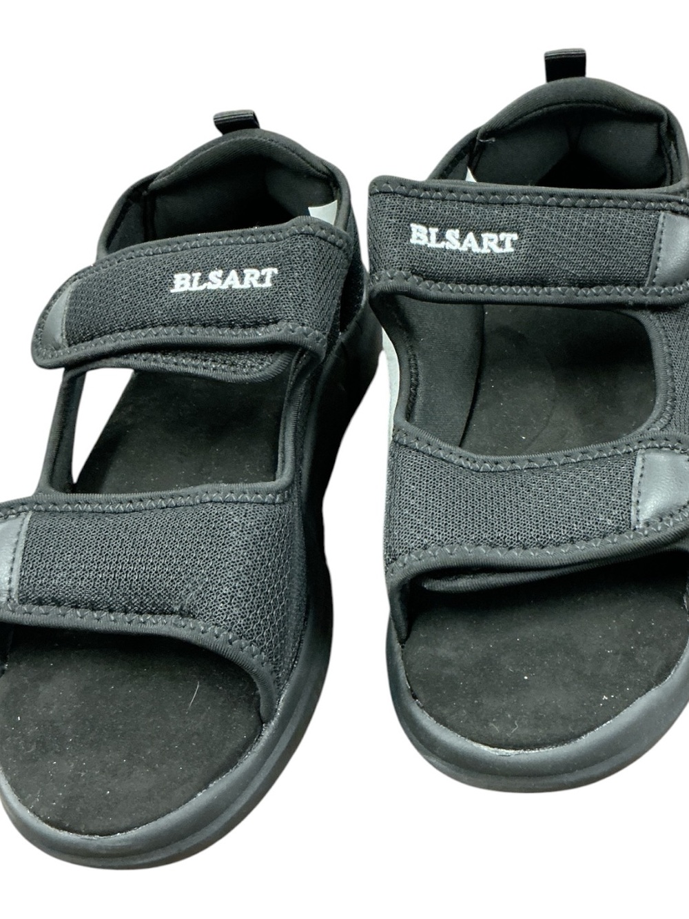 BLSART Women’s Diabetic Black Adjustable Strap Sandals